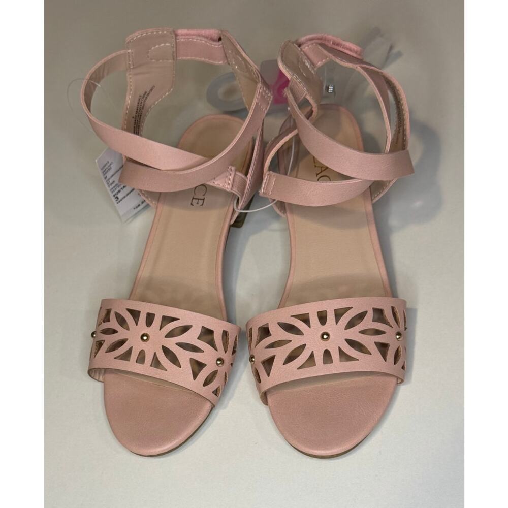 NWT The Children's Place Girls Perforated Gladiator Heel Sandals